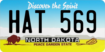 ND license plate HAT569