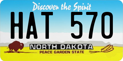 ND license plate HAT570