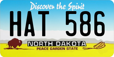 ND license plate HAT586