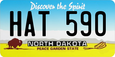 ND license plate HAT590