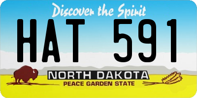 ND license plate HAT591