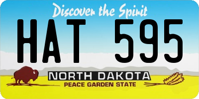 ND license plate HAT595