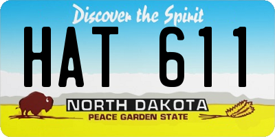 ND license plate HAT611