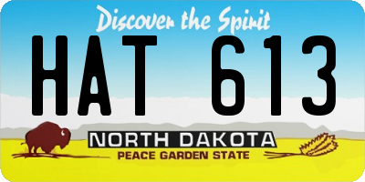 ND license plate HAT613