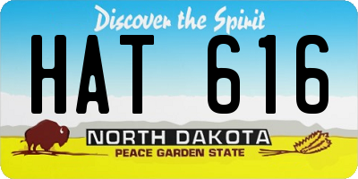 ND license plate HAT616