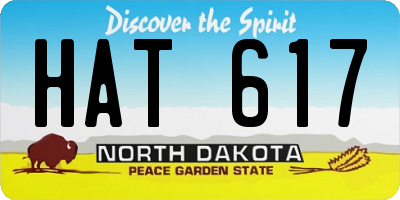 ND license plate HAT617