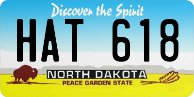 ND license plate HAT618