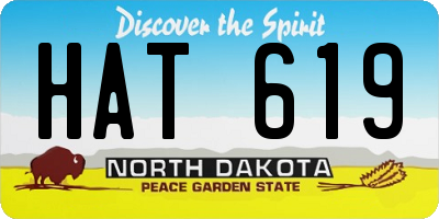 ND license plate HAT619