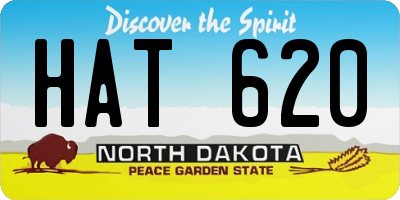 ND license plate HAT620