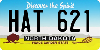 ND license plate HAT621