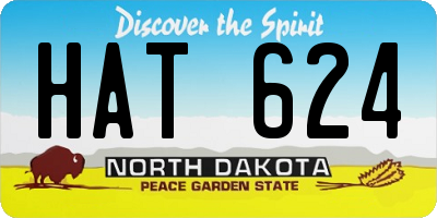 ND license plate HAT624