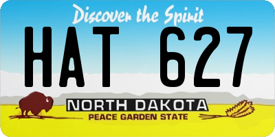 ND license plate HAT627