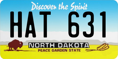 ND license plate HAT631