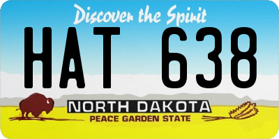 ND license plate HAT638