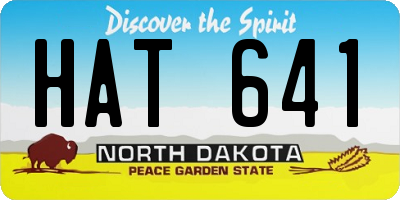 ND license plate HAT641