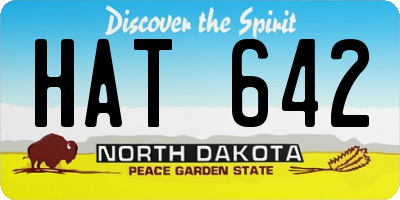 ND license plate HAT642