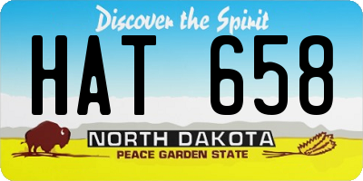 ND license plate HAT658