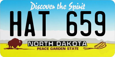 ND license plate HAT659