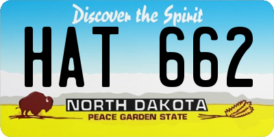 ND license plate HAT662