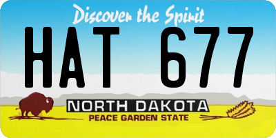 ND license plate HAT677