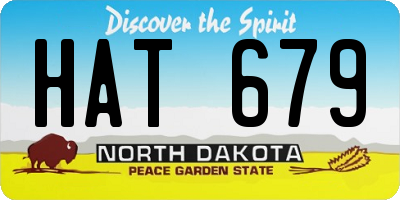 ND license plate HAT679