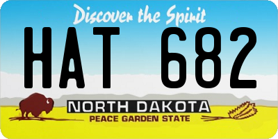 ND license plate HAT682