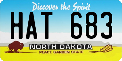 ND license plate HAT683