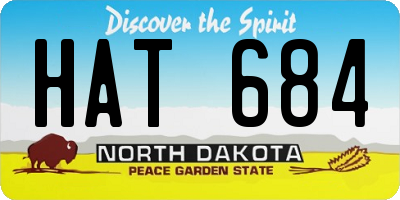 ND license plate HAT684