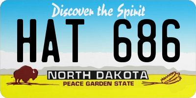 ND license plate HAT686