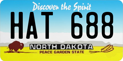 ND license plate HAT688