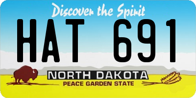 ND license plate HAT691