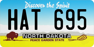 ND license plate HAT695