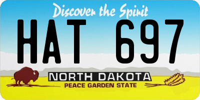 ND license plate HAT697