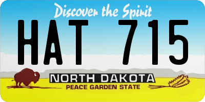 ND license plate HAT715