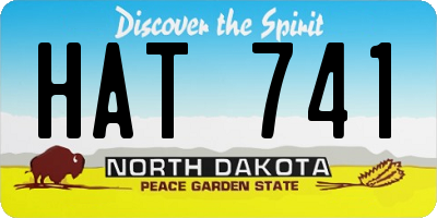 ND license plate HAT741