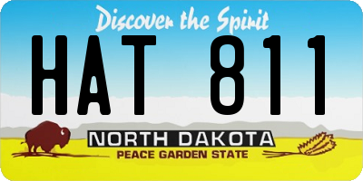 ND license plate HAT811