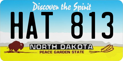 ND license plate HAT813