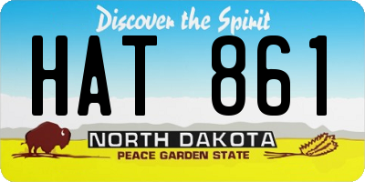 ND license plate HAT861