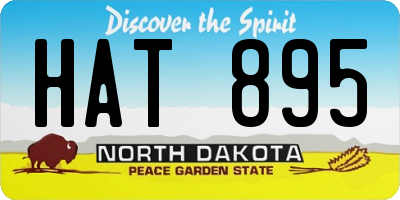 ND license plate HAT895