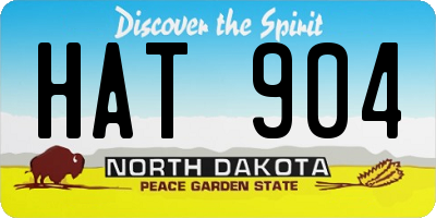 ND license plate HAT904