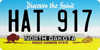 ND license plate HAT917