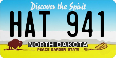 ND license plate HAT941