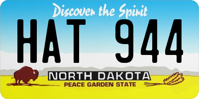 ND license plate HAT944