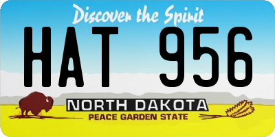 ND license plate HAT956