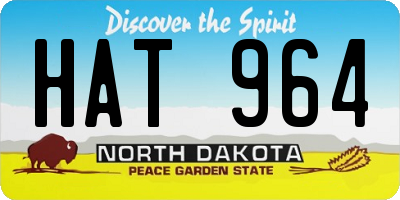 ND license plate HAT964