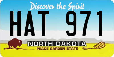 ND license plate HAT971