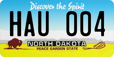 ND license plate HAU004
