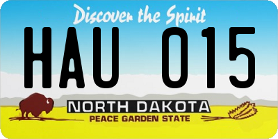 ND license plate HAU015