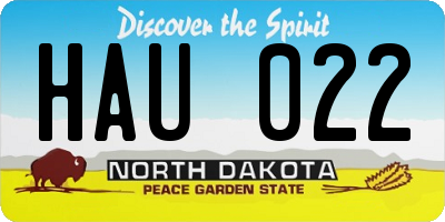 ND license plate HAU022