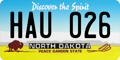 ND license plate HAU026
